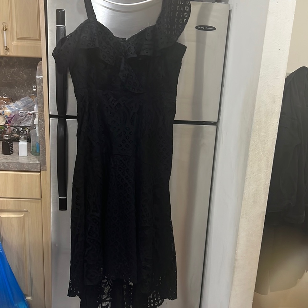 City Chic lace high low off the shoulder dress